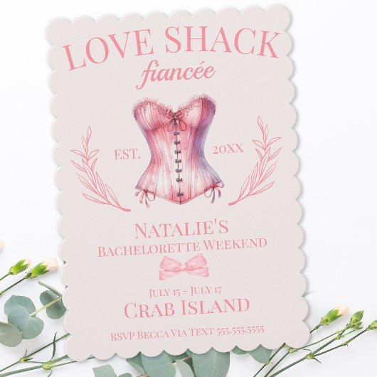 Coquette Girly Bow Corset Confiserie Al Porto Einladung