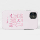 Coquette Girly Bows Pink Case-Mate iPhone Hülle (Rückseite (Horizontal))