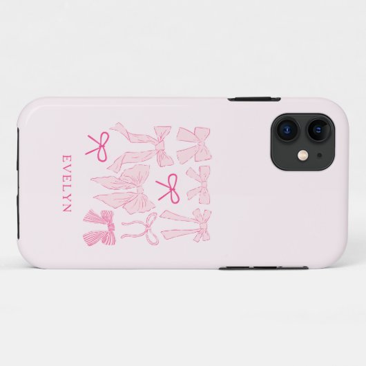 Coquette Girly Bows Pink Case-Mate iPhone Hülle (Rückseite (Horizontal))