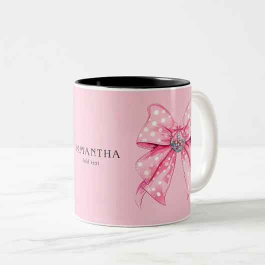 Coquette Girly Cappella Carrà Zweifarbige Tasse (VorderseiteRechts)
