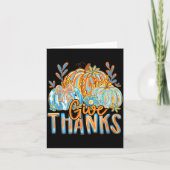 Coquette Give Thanks Christian Thanksgiving Floral Karte (Vorderseite)