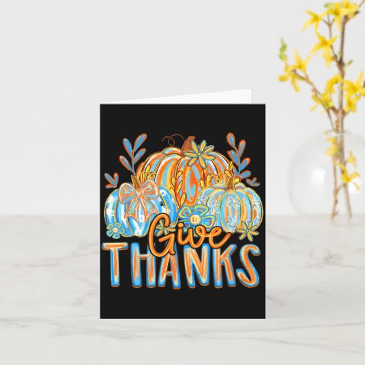 Coquette Give Thanks Christian Thanksgiving Floral Karte (Gelbe Blume)