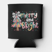 Coquette Glitzer Weihnachtsbaum Merry and Bright Dosenkühler (Vorderseite)