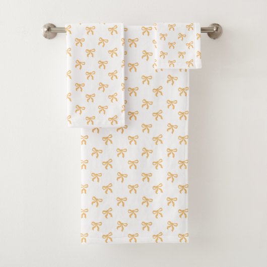 Coquette Gold Glitz-Bogen Badhandtuch Set (Insitu)