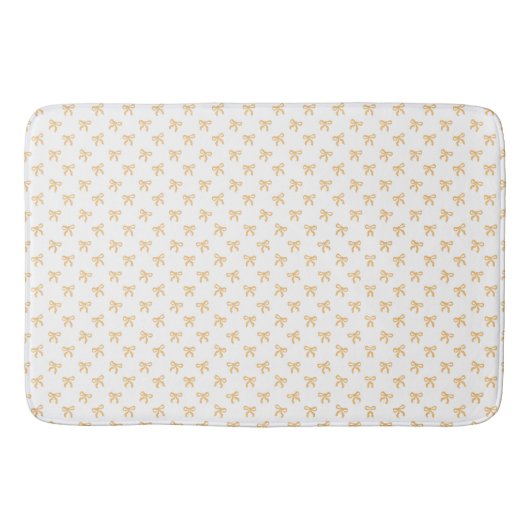Coquette Gold Sparkle Bow  Badematte (Vorderseite)