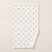 Coquette Gold Sparkle Bow  Badhandtuch Set (Handtuch)