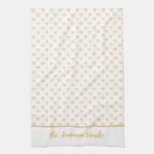 Coquette Gold Sparkle Bow Geschirrtuch (Vertikal)