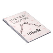 Coquette Graduate Personalized Pink Bow Diary Notizblock (Rechte Seite)