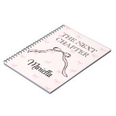 Coquette Graduate Personalized Pink Bow Diary Notizblock (Linke Seite)