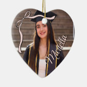 Coquette Graduate Pink Bow Graduation Class Year Keramik Ornament (Rechts)