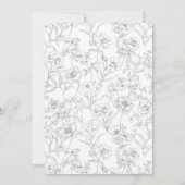 Coquette Gray Bow Ribbon Graduierungsparty Einladung (Rückseite)