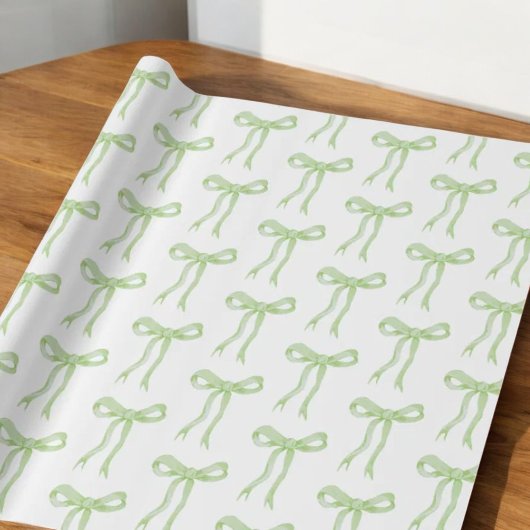 Coquette Green Bow Band binden Knoten Geschenkpapier