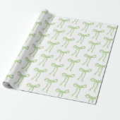 Coquette Green Bow Band binden Knoten Geschenkpapier (Ungerollt)