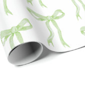 Coquette Green Bow Band binden Knoten Geschenkpapier (Rolleneckpunkt)