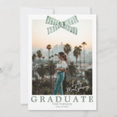 Coquette Green Bow Foto Abschluss Ankündigung (Vorderseite)