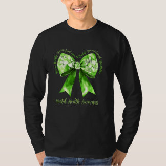 Coquette Grüner Bogen Unterstützt Mental Health Wa T-Shirt
