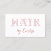 Coquette Hair QR Code Business Card Visitenkarte (Vorderseite)