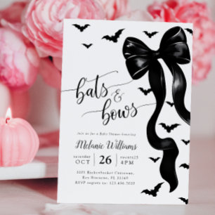 Coquette Halloween Baby Dusche Einladung