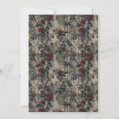 Coquette Halloween Dark Bow Einladung (Rückseite)