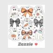 Coquette Halloween Ghost Nurse Klassischer T - Shi Aufkleber (Blatt)