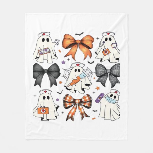 Coquette Halloween Ghost Nurse Klassischer T - Shi Fleecedecke (Vorderseite)