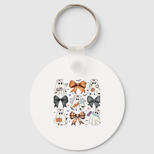 Coquette Halloween Ghost Nurse Klassischer T - Shi Schlüsselanhänger (Vorderseite)