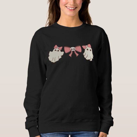 Coquette Halloween Ghost Sweatshirt (Vorderseite)