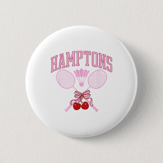 Coquette Hamptons Badminton Preppy Vintage Soft Gi Button (Vorderseite)