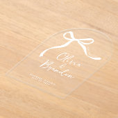 Coquette, handgezogener Bogen Save the Date Acryleinladungen (Ablage )