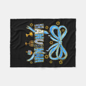 Coquette Hanukkah Bow Jewish Bow Menorah Bow Women Fleecedecke (Vorderseite (Horizontal))