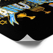 Coquette Hanukkah Bow Jewish Bow Menorah Bow Women Poster (Ecke)