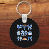 Coquette Hanukkah Bow Jewish Bow Menorah Bow Women Schlüsselanhänger (Vorderseite)