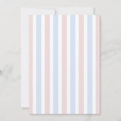 Coquette Häschen Blau oder Rosa Geschlechtsenthüll Einladung (Rückseite)