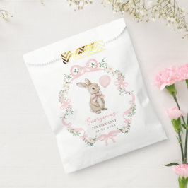 Coquette-Häschen rosa Schleife Mädchen Geburtstag Geschenktütchen