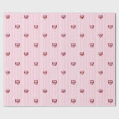 Coquette Heart Birthday Cake Geschenkpapier (Flach)