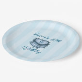Coquette Heart Birthday Cake Paper Plate Pappteller (Schrägansicht)