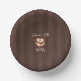 Coquette Heart Birthday Cake Paper Plate Pappteller
