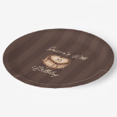 Coquette Heart Birthday Cake Paper Plate Pappteller (Schrägansicht)