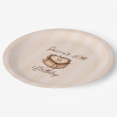 Coquette Heart Birthday Cake Paper Plate Pappteller (Schrägansicht)