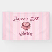 Coquette Heart Cake Banner (Horizontal)
