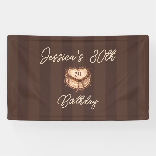 Coquette Heart Cake Banner (Horizontal)