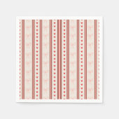 Coquette Hearts and Bows Pattern Napkins Serviette (Vorderseite)