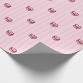 Coquette-Herz-Geburtstagskuchen Geschenkpapier (Ecke)