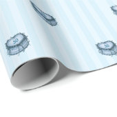 Coquette-Herz-Geburtstagskuchen Geschenkpapier (Rolleneckpunkt)