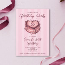 Coquette Herz Kuchen Geburtstag