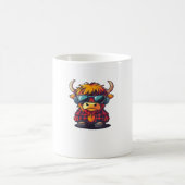 Coquette Highland Cow Bubblegum Tshirt Design, Hol Kaffeetasse (Mittel)