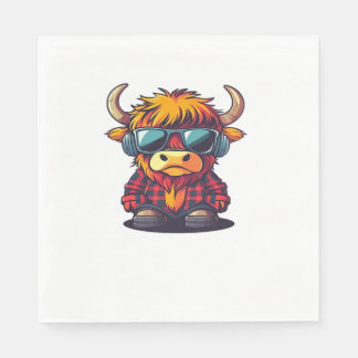 Coquette Highland Cow Bubblegum Tshirt Design, Hol Serviette