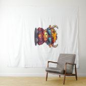 Coquette Highland Cow Bubblegum Tshirt Design, Hol Wandteppich (Beispiel (Horizontal))