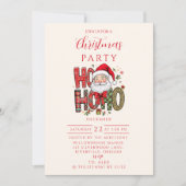 Coquette Ho Ho Ho Santa Christmas Einladung (Vorderseite)