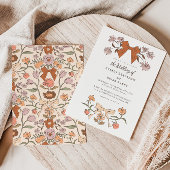 Coquette-Hochzeit mit Bows und Blüten Einladung